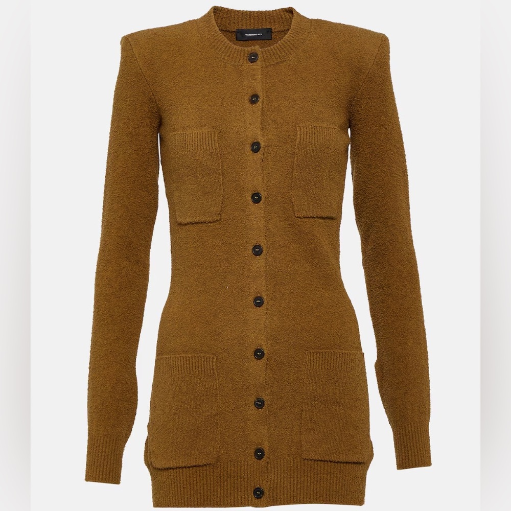 Wardrobe NYC cardigan with shoulder pads